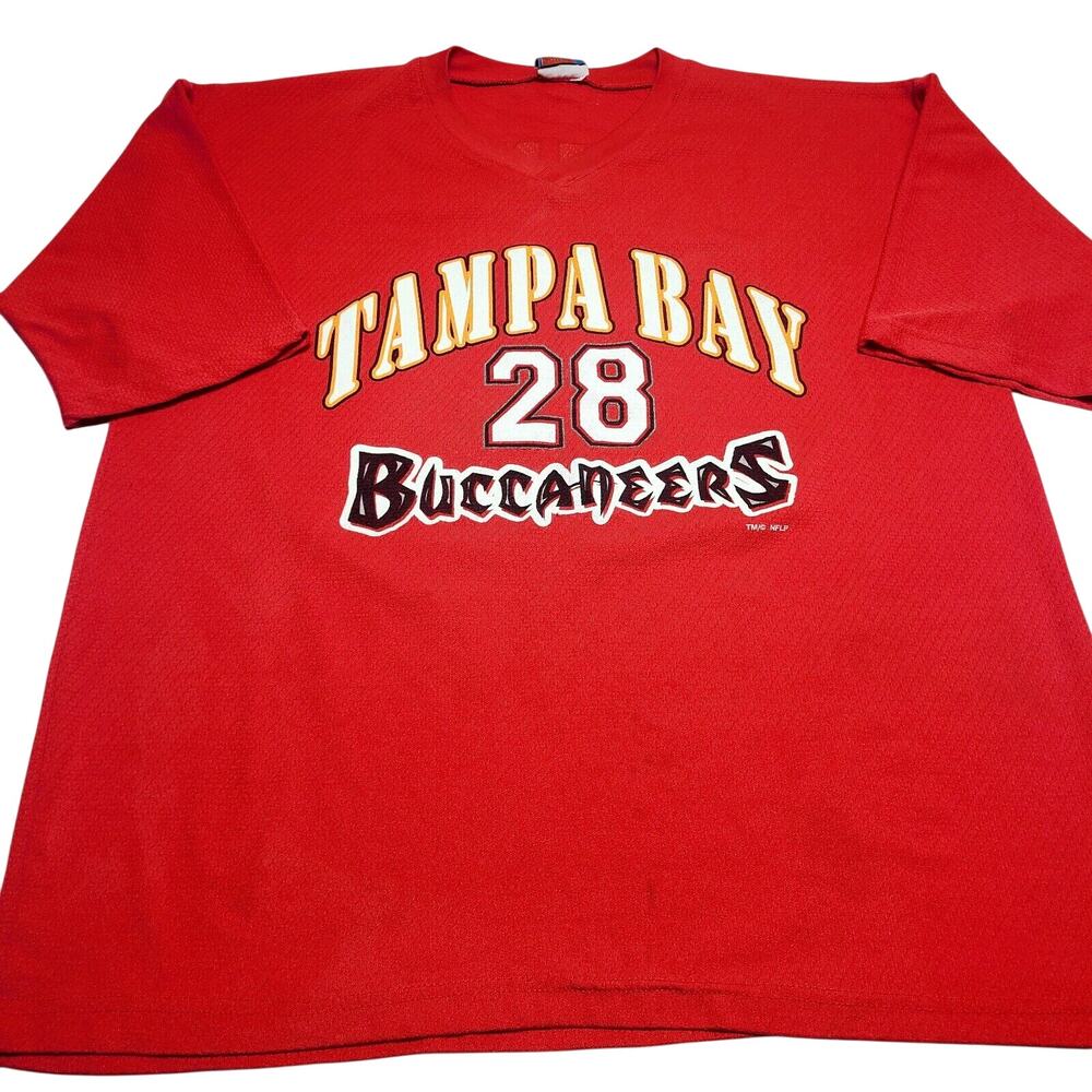 Vintage Tampa Bay Buccaneers Jersey Shirt Men's XL Red Warrick Dunn 1999